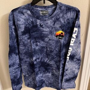Eddie Bauer Kids Blue Tie-Dye Long Sleeve Tee